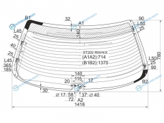 ST202 RWHX Стекло заднее с обогревом ( отв.) TOYOTA CORONA EXIV 93-98