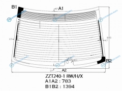 ZZT240-1 RWHX Стекло заднее с обогревом ( отв.) TOYOTA PREMIOALLION 01-07