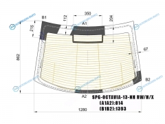 SPG-OCTAVIA-13-NH RWHX Стекло заднее с обогревом (без отв.) OCTAVIA 5D LBK 13-20