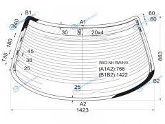 RXO-NH RWHX Стекло заднее с обогревом (без отв.) TOYOTA MARK II X100 96-00