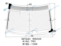 ZZT240 RWHX Стекло заднее с обогревом (без отв.) TOYOTA PREMIOALLION 01-07