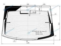 OCTAVIA-04-NH RWHX Стекло заднее с обогревом (без отверстия) SKODA OCTAVIA II 5D LBK 04-13