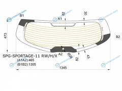 SPG-SPORTAGE-11 RWHX Стекло заднее с обогревом (под спойлер) KIA SPORTAGE III 10-15