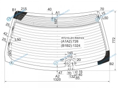 RT210-2H RWHX Стекло заднее с обогревом (с 2 отв.) TOYOTA CORONA PREMIO 96-01
