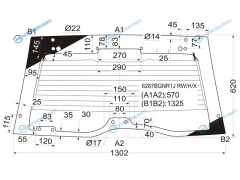 6287BGNR1J RWHX Стекло заднее с обогревом (С вырезом снизу) OPEL FRONTERA B 98-04