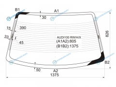 AUDI100 RWHX Стекло заднее с обогревом AUDI 100 4D 83-90