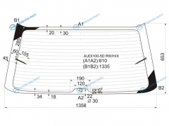 AUDI100-5D RWHX Стекло заднее с обогревом AUDI 100 5D 90-97AUDI A6 C4 94-97