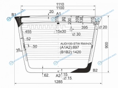 AUDI100-STW RWHX Стекло заднее с обогревом AUDI 100 5D WGN 83-90