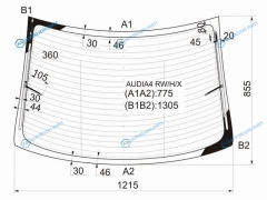 AUDIA4 RWHX Стекло заднее с обогревом AUDI A4S4 4D 94-01