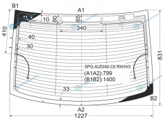 SPG-AUDIA6-C6 RWHX Стекло заднее с обогревом AUDI A6 (C6)S6 (C6) 4D 04-11