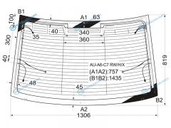 AU-A6-C7 RWHX Стекло заднее с обогревом AUDI A6 (C7) 4D 11-18