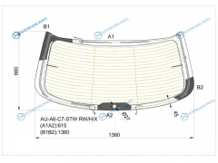 AU-A6-C7-STW RWHX Стекло заднее с обогревом AUDI A6 (C7) 5D 11-