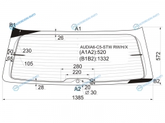 AUDIA6-C5-STW RWHX Стекло заднее с обогревом AUDI A6 ALLROAD 5D 00-06AUDI (C5) 5D-97-04