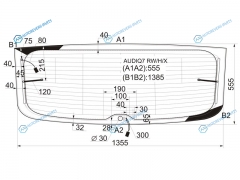 AUDIQ7 RWHX Стекло заднее с обогревом AUDI Q7 05-15