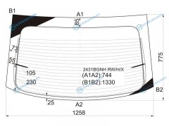 2431BGNH RWHX Стекло заднее с обогревом BMW 3-SERIES E36 COMPACT 3D HBK 94-01