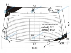 2442BGSHA RWHX Стекло заднее с обогревом BMW 3-SERIES E46 COMPACT 3D HBK 01-05