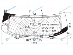 BMW-X3-10 RWHX Стекло заднее с обогревом BMW X3 F25 10-17