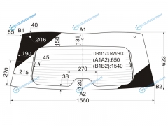 DB11173 RWHX Стекло заднее с обогревом CADILLAC ESCALADECHEVROLET TAHOE 06-14