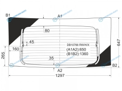 DB10766 RWHX Стекло заднее с обогревом CHEVROLET EQUINOX 04-09