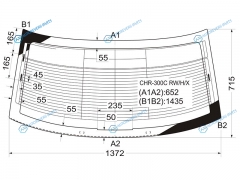 CHR-300C RWHX Стекло заднее с обогревом CHRYSLER 300C 4D 04-07