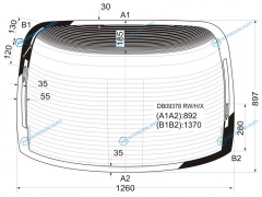 DB09378 RWHX Стекло заднее с обогревом CHRYSLER 300M 4D 98-04
