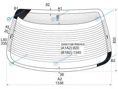 DW01198 RWHX Стекло заднее с обогревом CHRYSLER CIRRUSDODGE STRATUS 4D 95-00