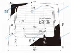 DB10550 RWHX Стекло заднее с обогревом CHRYSLER CROSSFIRE 2D CPE 03-08