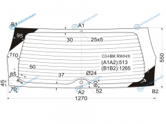 C3-HBK RWHX Стекло заднее с обогревом CITROEN C3 5D HBK 02-09