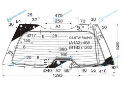 C5-STW RWHX Стекло заднее с обогревом CITROEN C5 WGN 01-08
