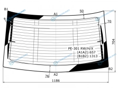 PE-301 RWHX Стекло заднее с обогревом CITROEN C-ELYSSEPEUGEOT 301 4D 13-