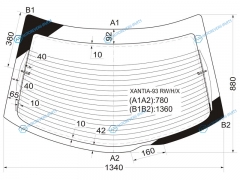 XANTIA-93 RWHX Стекло заднее с обогревом CITROEN XANTIA HBK 93-01