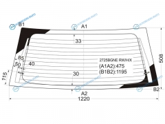 2725BGNE RWHX Стекло заднее с обогревом CITROEN XSARA 5D WGN 97-04