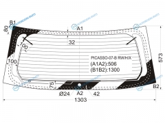PICASSO-07-B RWHX Стекло заднее с обогревом CITROEN С4 GRAND PICASSO 07-13