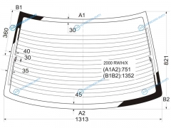 2000 RWHX Стекло заднее с обогревом DAEWOO ESPERO 95-99