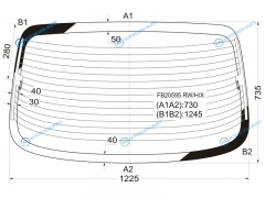 FB20595 RWHX Стекло заднее с обогревом DAEWOO LEGANZA 4D 97-02