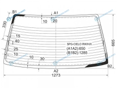 SPG-CIELO RWHX Стекло заднее с обогревом DAEWOO NEXIA 95-16