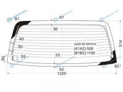 G200-5D RWHX Стекло заднее с обогревом DAIHATSU CHARADE G20 35D 93-00