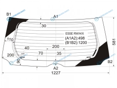 ESSE RWHX Стекло заднее с обогревом DAIHATSU 05-11
