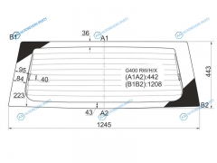 G400 RWHX Стекло заднее с обогревом DAIHATSU PYZAR 5D WGN 96-02