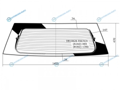 DB10626 RWHX Стекло заднее с обогревом DODGE DURANGO 04-07