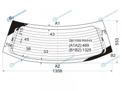 DB11559 RWHX Стекло заднее с обогревом DODGE JOURNEY 08-