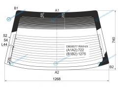 DB08577 RWHX Стекло заднее с обогревом DODGE NEON 24D CPESED 95-99