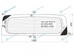 DB11228 RWHX Стекло заднее с обогревом DODGE NITRO 06-11