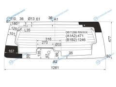 DB11266 RWHX Стекло заднее с обогревом FORD ESCAPE II (USA) 07-12