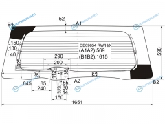 DB09654 RWHX Стекло заднее с обогревом FORD EXCURSION 99-05