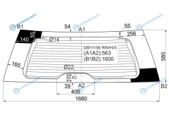 DB11158 RWHX Стекло заднее с обогревом FORD EXPEDITIONLINCOLN NAVIGATOR 07-17