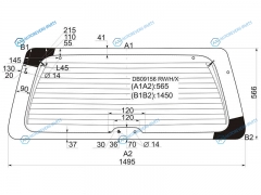 DB09156 RWHX Стекло заднее с обогревом FORD EXPEDITIONLINCOLN NAVIGATOR 96-02