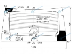 DB10009 RWHX Стекло заднее с обогревом FORD EXPLORER 03-06