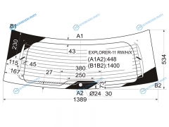 EXPLORER-11 RWHX Стекло заднее с обогревом FORD EXPLORER 11-19
