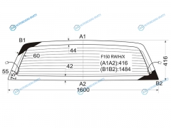 F150 RWHX Стекло заднее с обогревом FORD F150250350 24D 04-08